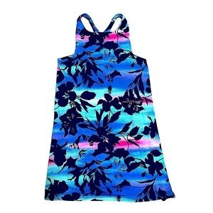 TORI RICHARD Just Chill Clarissa Hawaii Tropical Floral Stretchy Racerback Dress